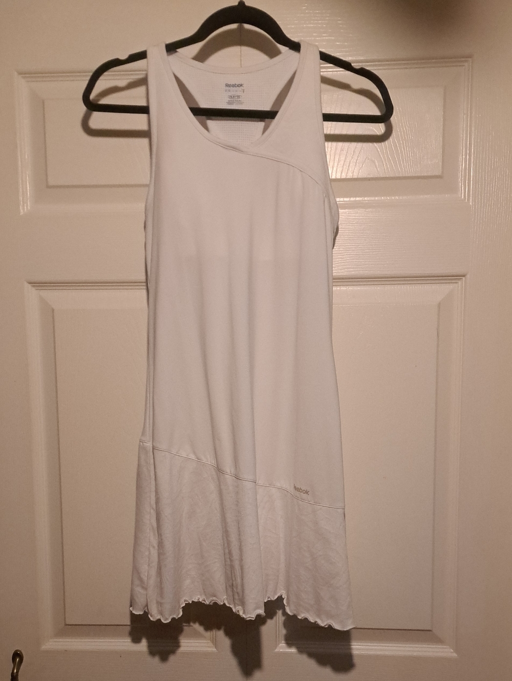 ๐Reebok-White Sleeveless Athletic Dress with Flared Hem Sporty & Sexy